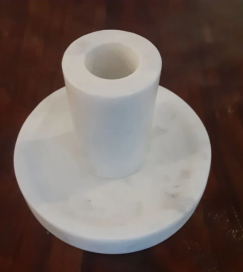 Threshold White Marble Candle Holder Versatile Decor New